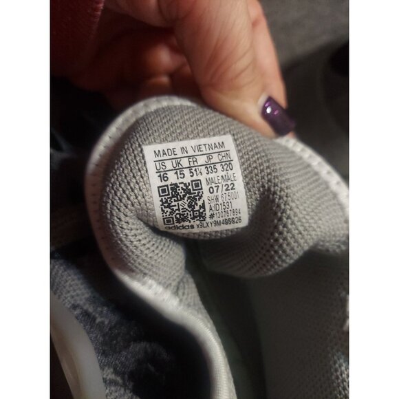 US 16 Pharrell Williams x adidas NMD Hu Animal Print Grey/ Black RARE Mens Shoes - Picture 13 of 15